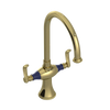 Rubinet Two Handle Single Hole Kitchen Set Natural Brass