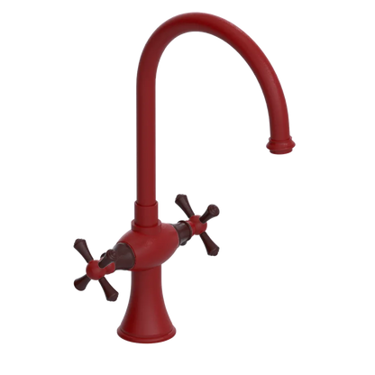 Rubinet Two Handle Single Hole Kitchen Set Maroon