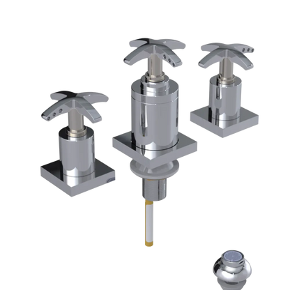 Rubinet Bidet Fitting with Spray, Diverter, and Vacuum Breaker (less drain) Chrome