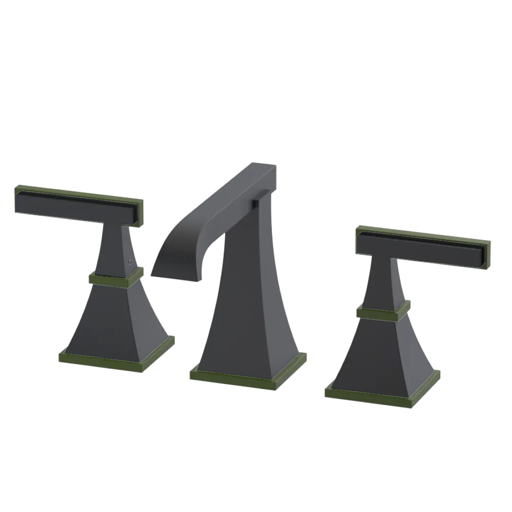 Rubinet Widespread Lav. Set. (less drain) Matt Black