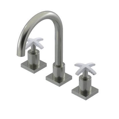 Rubinet Widespread Lav. Set. (less drain) Satin Nickel