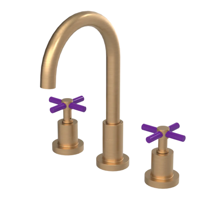 Rubinet Widespread Kitchen Set with LaSalle Spout Satin Gold