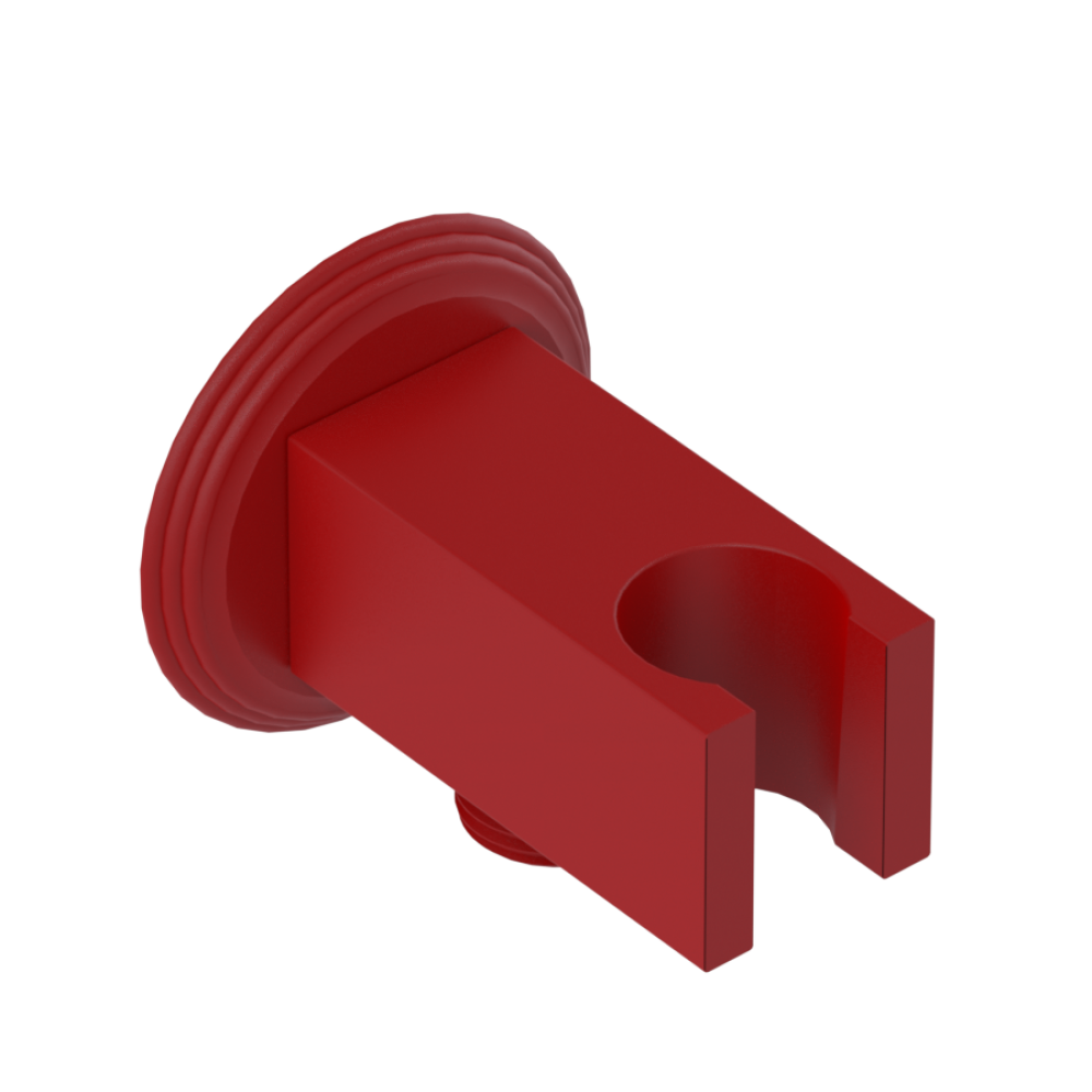 Rubinet Wall Bracket with Integral Supply with 1/2" NPT x 1/2" NPSM x 3" Nipple Maroon