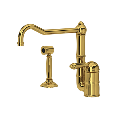 ROHL Acqui® Extended Spout Kitchen Faucet With Side Spray