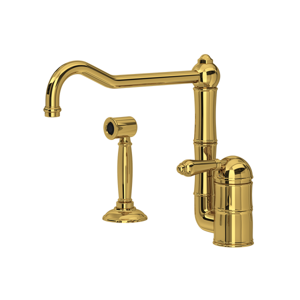 ROHL Acqui® Extended Spout Kitchen Faucet With Side Spray
