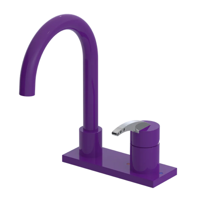 Rubinet 4" Centre Single Control Lav. Set. (less drain) Purple Haze