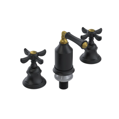 Rubinet Bidet Fitting with Spray, Diverter, and Vacum Breaker (Less Drain) Matt Black