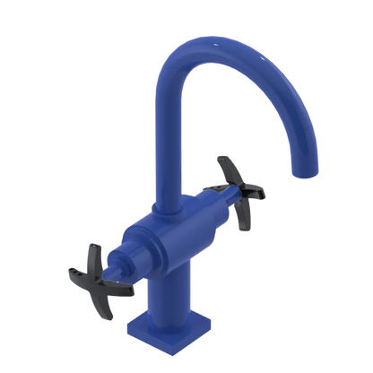 Rubinet Single Hole Dual Handle Lav. Set. (less drain) Blu Jean