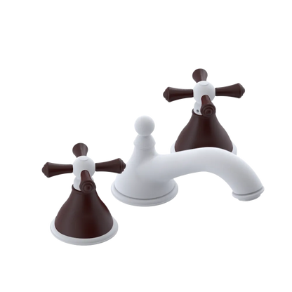 Rubinet Widespread Lav. Set. (less drain) Matt White