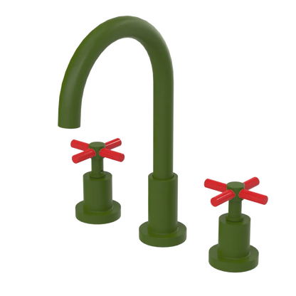 Rubinet Widespread Kitchen Set with LaSalle Spout Green Envy