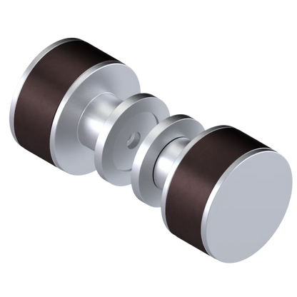 Rubinet Shower Door Knob (set) Satin Chrome