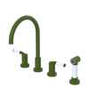 Rubinet Widespread Kitchen Set with Hand Spray Green Envy