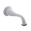 Rubinet Tub Filler Spout Wall Mount Matt White