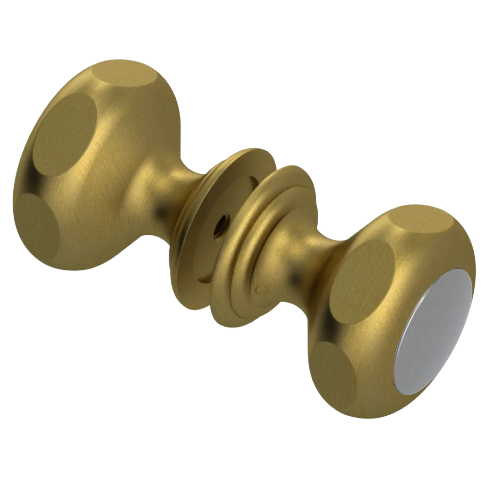 Rubinet Shower Door Knob (set) Antique Brass Matt
