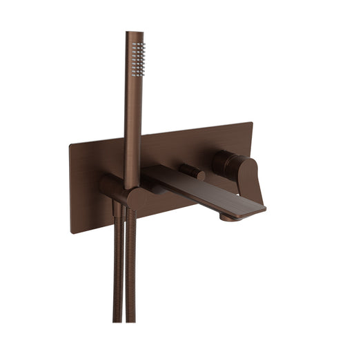 Baril Wall-mounted tub faucet with hand shower