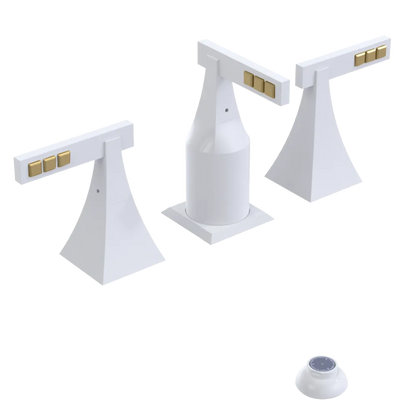 Rubinet Bidet Fitting with Spray, Diverter, and Vacum Breaker (Less Drain) White