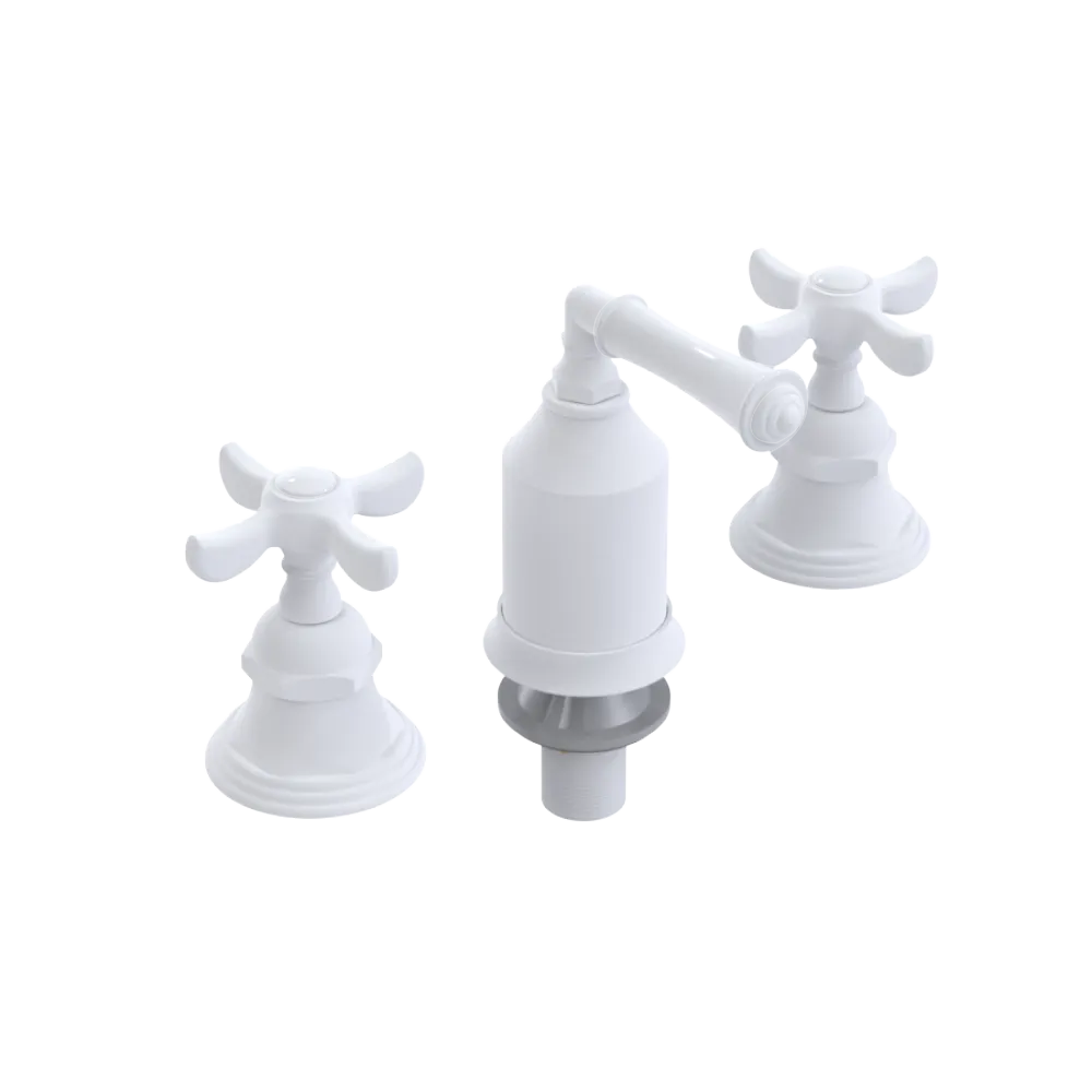 Rubinet Bidet Fitting with Spray, Diverter, and Vacum Breaker (Less Drain) Matt White