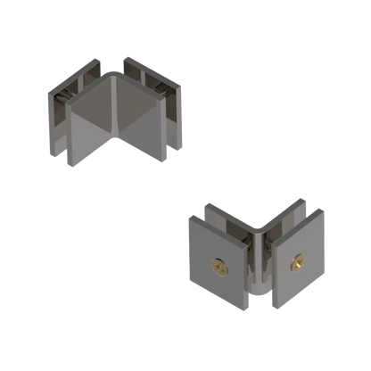 Rubinet 90 Glass to Glass Open Face Polished Nickel