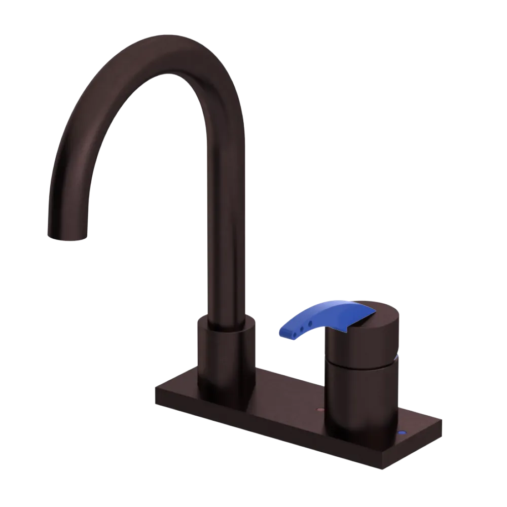 Rubinet 4" Centre Single Control Lav. Set. (less drain) Oil Rubbed Bronze