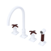 Rubinet Widespread Kitchen Set with Hand Spray White