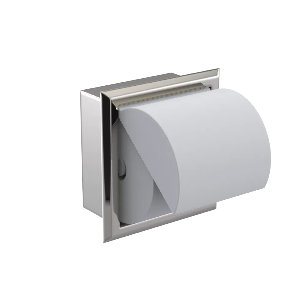 Rubinet RECESSED TOILET PAPER HOLDER Polished Nickel