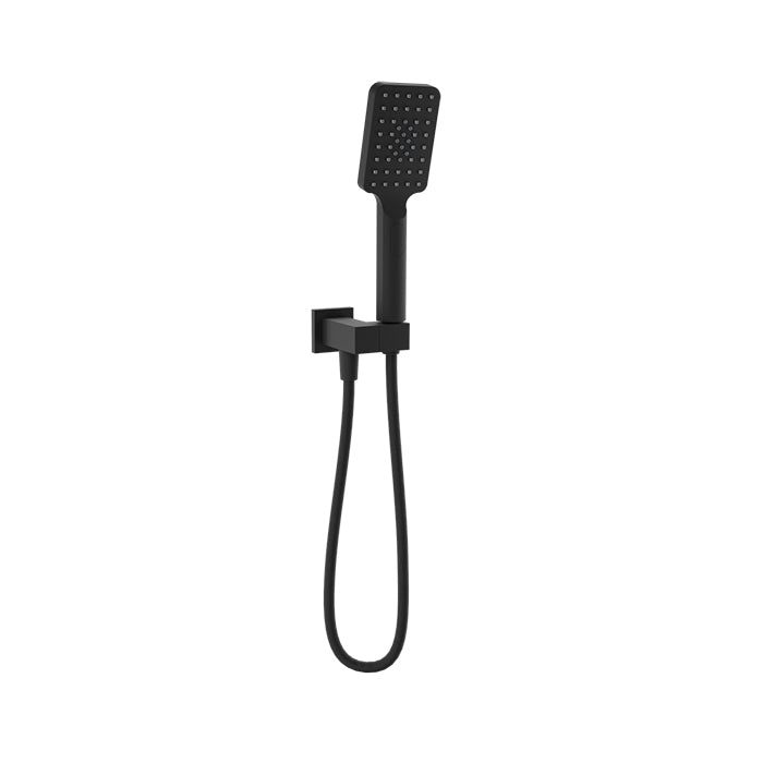 Baril 3-spray anti-limestone hand shower on wall-mounted supply elbow