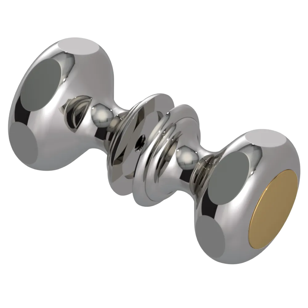 Rubinet Shower Door Knob (set) Polished Nickel