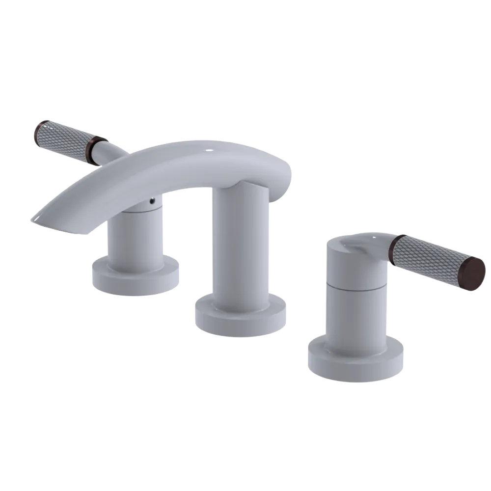 Rubinet Widespread Lav. Set. (less drain) White