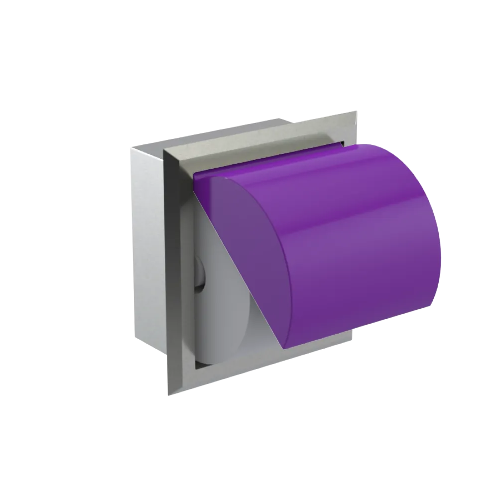 Rubinet RECESSED TOILET PAPER HOLDER Satin Nickel