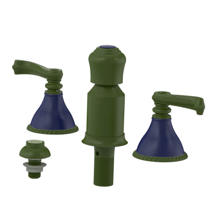 Rubinet Bidet Fitting with Spray, Diverter, and Vacum Breaker (Less Drain) Green Envy