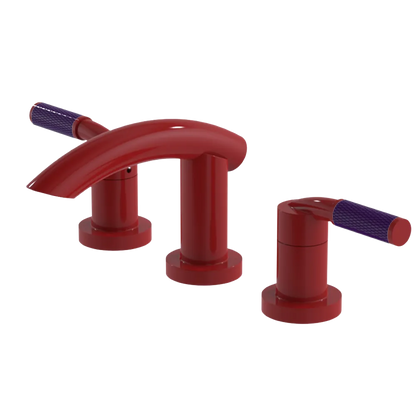 Rubinet Widespread Lav. Set. (less drain) Red