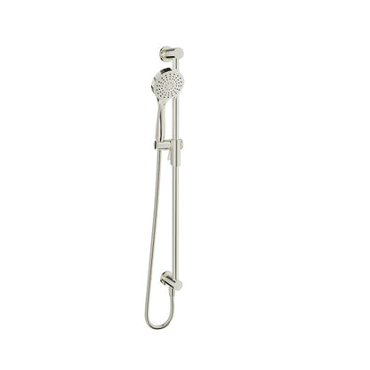 Baril 3-spray sliding shower bar with built-in supply elbow