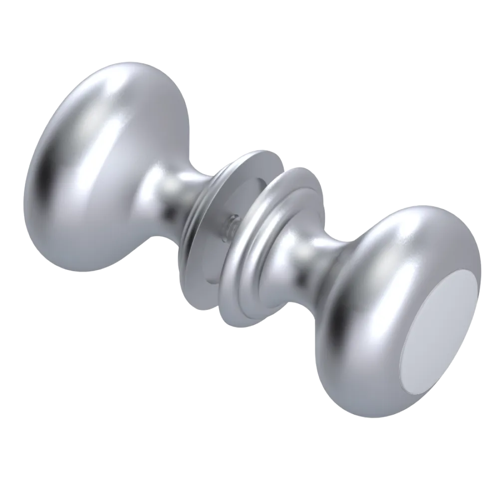 Rubinet Shower Door Knob (set) Satin Chrome