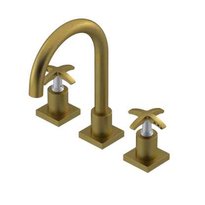 Rubinet Widespread Lav. Set. (less drain) Antique Brass Matt