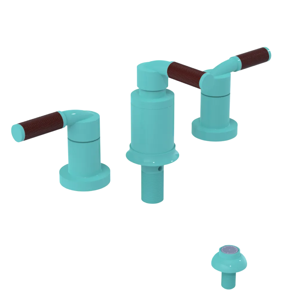 Rubinet Bidet Fitting with Spray, Diverter, and Vacum Breaker (Less Drain) Aqua