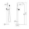 Aquaflo Dia Freestanding Tub Filler