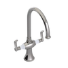 Rubinet Two Handle Single Hole Kitchen Set Polished Nickel