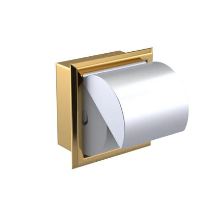 Rubinet RECESSED TOILET PAPER HOLDER Gold