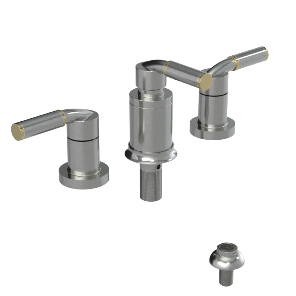 Rubinet Bidet Fitting with Spray, Diverter, and Vacuum Breaker (less drain) Satin Nickel