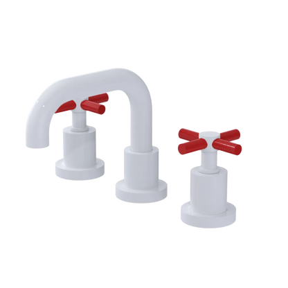 Rubinet Widespread Lav. Set. (less drain) White