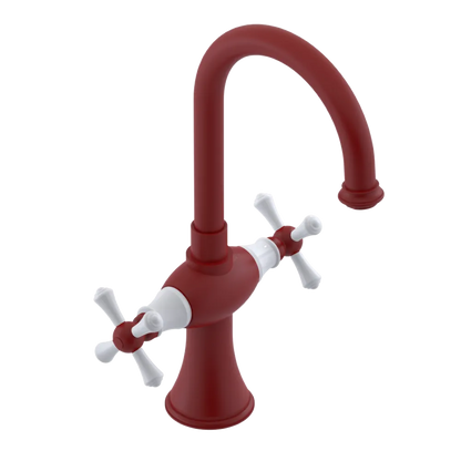 Rubinet Single Hole Dual Handle Lav. Set. (less drain) Maroon