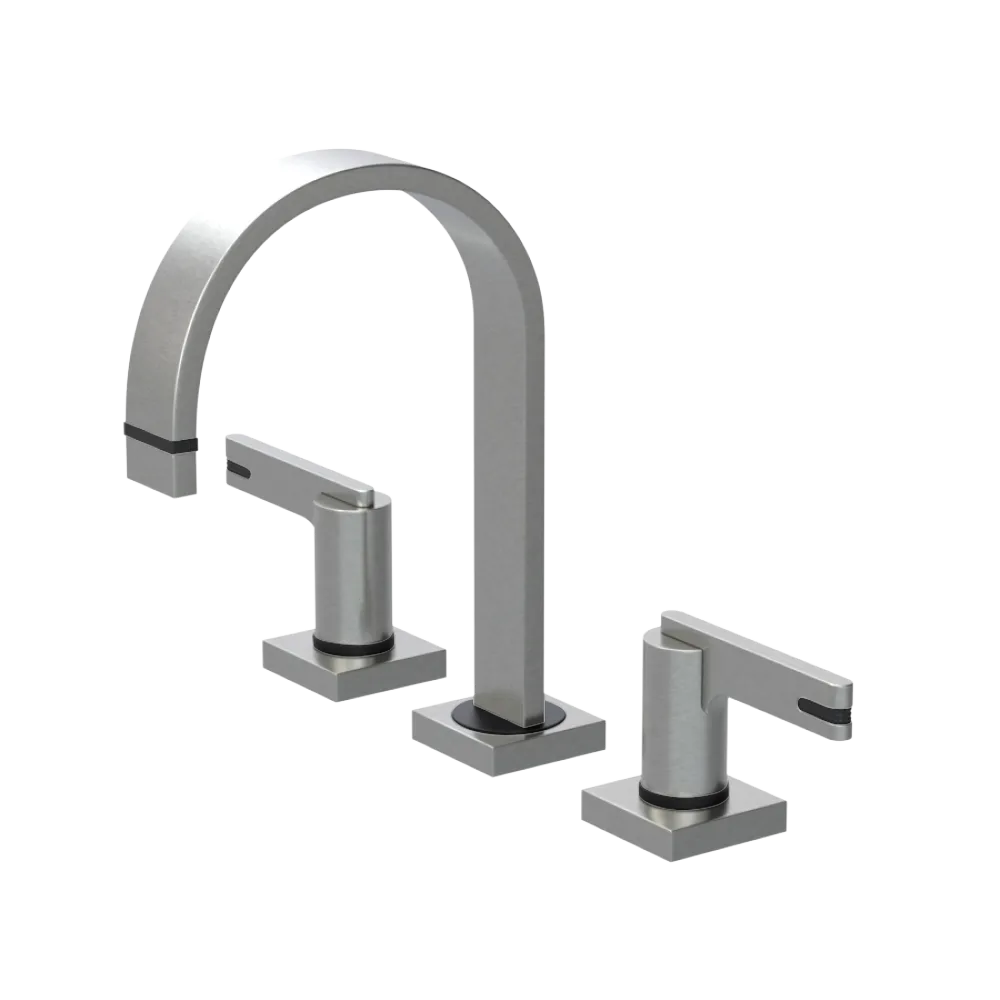 Rubinet Widespread Lav. Set. (less drain) Satin Nickel