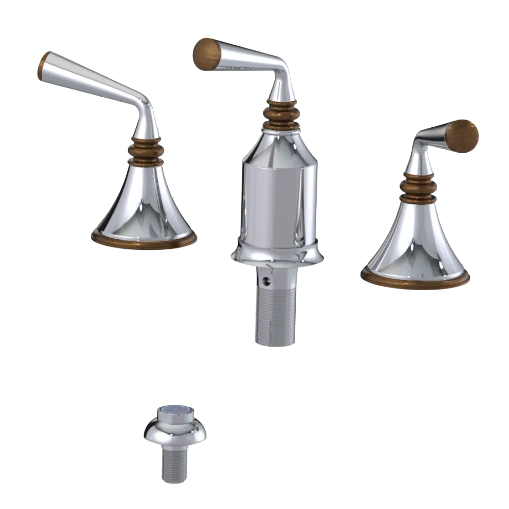 Rubinet Bidet Fitting with Spray, Diverter, and Vacum Breaker (Less Drain) Chrome