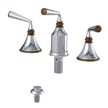 Rubinet Bidet Fitting with Spray, Diverter, and Vacum Breaker (Less Drain) Chrome