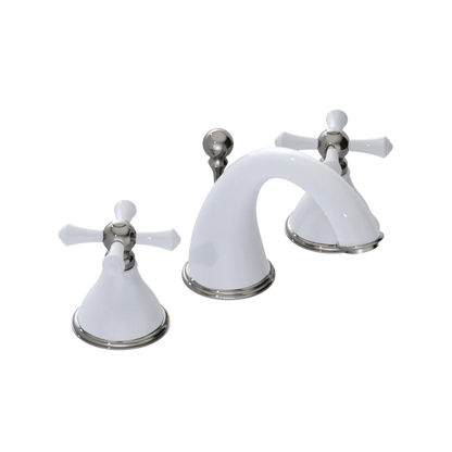 Rubinet Widespread Lav. Set. (less drain) White