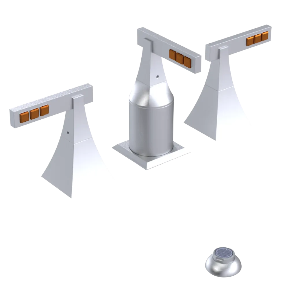 Rubinet Bidet Fitting with Spray, Diverter, and Vacum Breaker (Less Drain) Satin Chrome