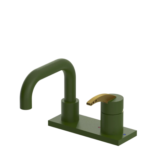 Rubinet 4" Centre Single Control Lav. Set. with Genesis spout (less drain) Green Envy