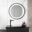 Kalia Effectled-illuminated - 30 x 30-Inch Framed LED Bathroom Mirror