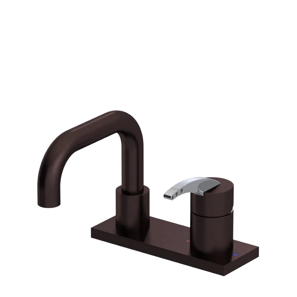 Rubinet 4" Centre Single Control Lav. Set. with Genesis spout (less drain) Oil Rubbed Bronze