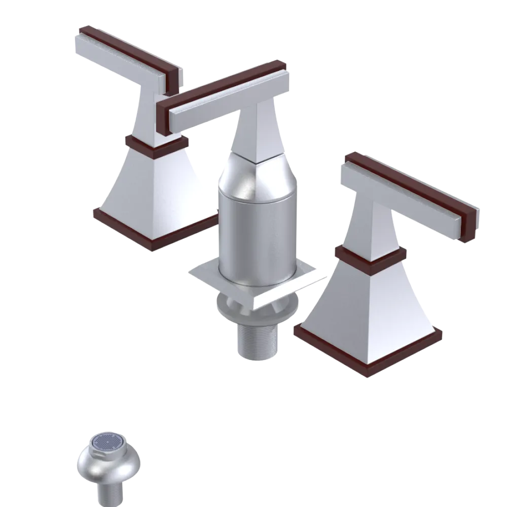 Rubinet Bidet Fitting with Spray, Diverter, and Vacum Breaker (Less Drain) Satin Chrome